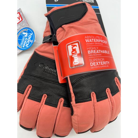 Columbia Titanium Women Peak Pursuit Gloves Touch Screen Waterproof OutDry M - Picture 8 of 12